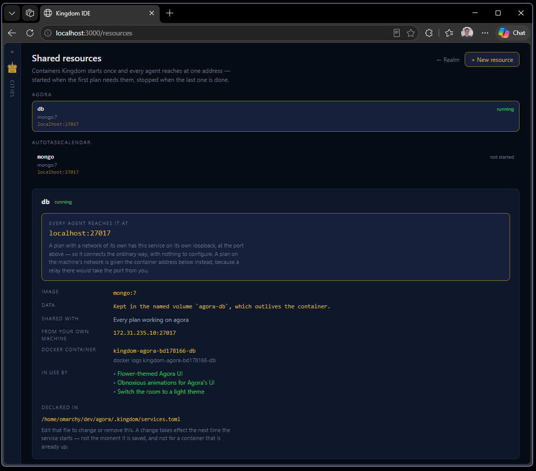 Shared resources example